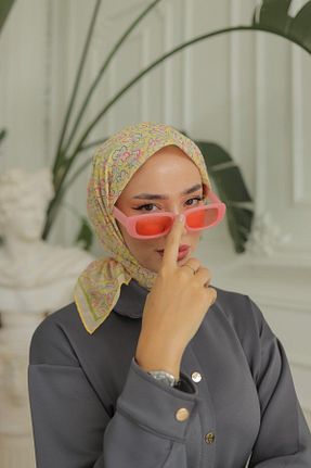 روسری زرد پنبه ای Silk Home - کد 855990871