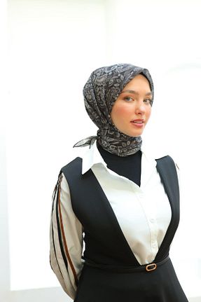 روسری مشکی پنبه ای Silk Home - کد 890813032