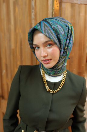 روسری خاکی پنبه ای Silk Home - کد 888163128