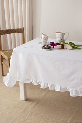 رومیزی سفید کتان Wellstil - کد 861069491