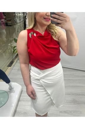دامن سفید زنانه پارچه MODA - کد 925351486