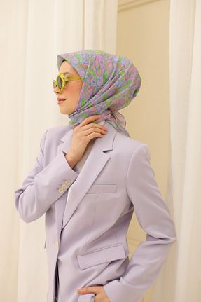 روسری بنفش پنبه ای Silk Home - کد 904667084
