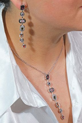 ست استیل طوسی زنانه 1+ ÖZÜM TAKI - کد 925350250