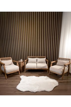 ست مبل بژ 2 + 1 + 1 Aberteka - کد 924775685