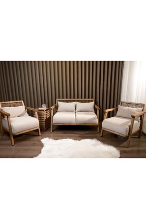 ست مبل بژ 2 + 1 + 1 Aberteka - کد 924775685