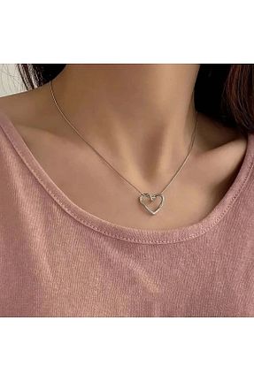 گردنبند استیل ( فولاد ) طوسی زنانه استیل ضد زنگ GLANZEND - کد 923377747