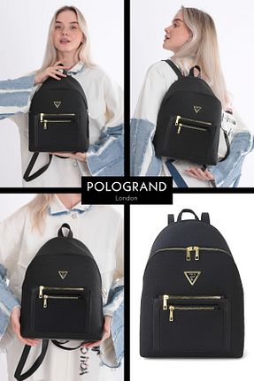 کوله پشتی مشکی زنانه سایز متوسط POLOGRAND London - کد 904202961