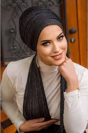کلاه شنای حجاب مشکی زنانه Aişe Tesettür - کد 807788933
