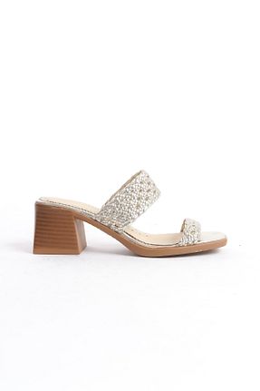 دمپائی متالیک زنانه چرم خالص Elile Shoes - کد 925967157
