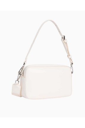 کیف دوشی سفید زنانه چرم مصنوعی Calvin Klein - کد 925789461