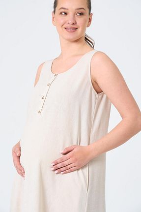 لباس بارداری بژ زنانه بافتنی BUSA - کد 925406477