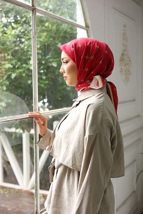 روسری بژ پلی استر Silk Home - کد 826947956