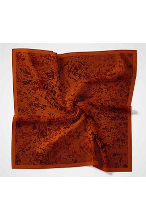 روسری نارنجی پلی استر Silk Home - کد 843881685