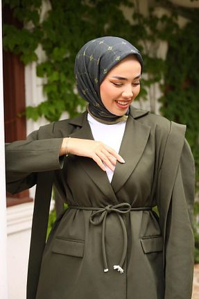 روسری سبز پلی استر Silk Home - کد 826949164