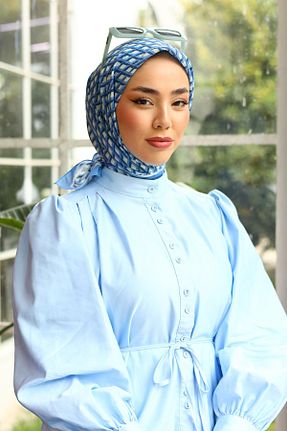 روسری سرمه ای پلی استر Silk Home - کد 827156819