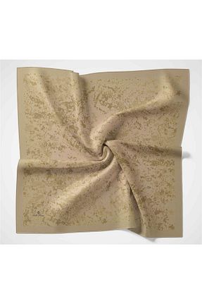 روسری خاکی پلی استر Silk Home - کد 843793115