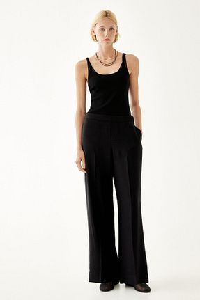 شلوار مشکی زنانه پنبه ای H&M - کد 925431316