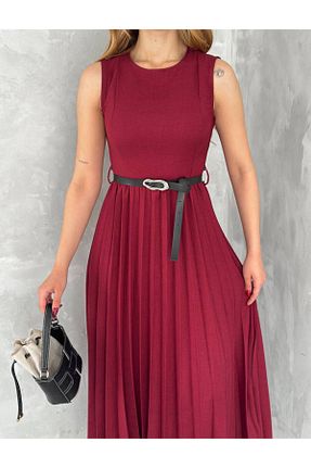 لباس زرشکی زنانه بافتنی BYKUZEYARAS - کد 925808424