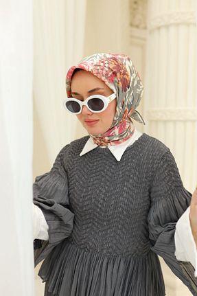 روسری طوسی İpek Tivil Silk Home - کد 901826316