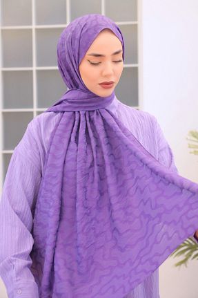 شال بنفش زنانه ویسکون Silk Home - کد 838147740