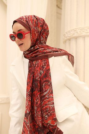 شال زرشکی زنانه Silk Home - کد 920757797