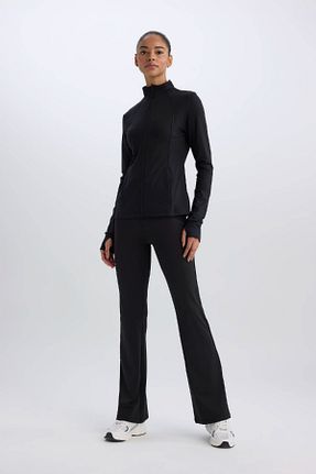 شلوار کرمگن مشکی زنانه Flare Defacto - کد 890766432