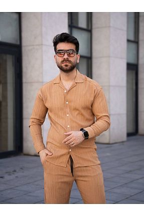 ست بالاتنه و پائین تنه بژ مردانه بافتنی YONEZ MODA - کد 925432885