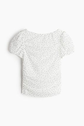 بادی سفید زنانه یقه مربعی H&M - کد 925432241