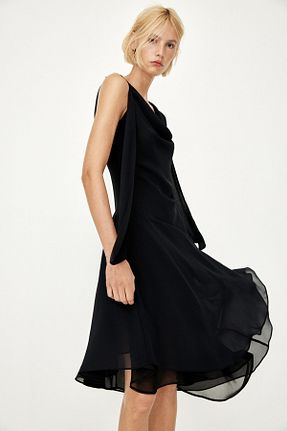 لباس مشکی زنانه بافتنی H&M - کد 925432089