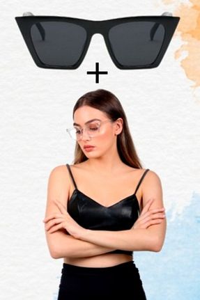 عینک آفتابی مشکی زنانه UV400 JULIANO - کد 161089845