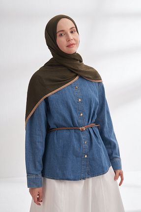 شال خاکی زنانه پلی استر ARMANDA - کد 925456876
