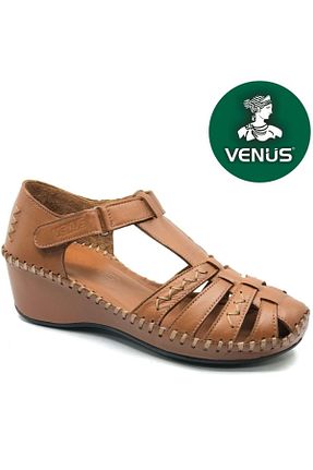 صندل قهوه ای زنانه پاشنه تخت Venüs - کد 801158016