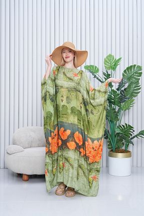 لباس حجاب سبز زنانه سایز بزرگ Eceyaman moda - کد 925515698