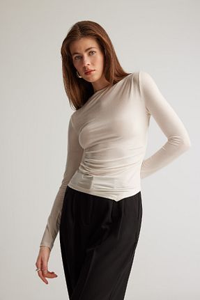 بلوز نباتی زنانه ساده Defacto - کد 889860751