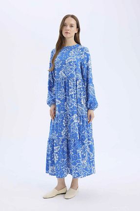 لباس حجاب آبی زنانه رگولار Defacto - کد 898781502