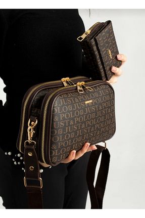 کیف دوشی قهوه ای زنانه چرم مصنوعی Just Polo - کد 925729813