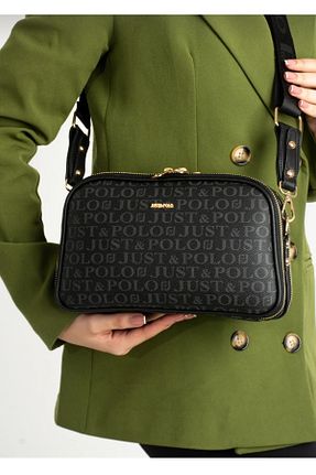 کیف دوشی طوسی زنانه چرم مصنوعی Just Polo - کد 925729834