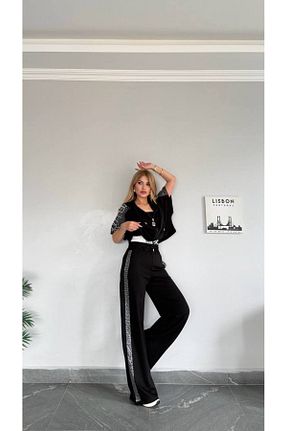 ست بالاتنه و پائین تنه مشکی زنانه رگولار bonibon butikk - کد 925587793