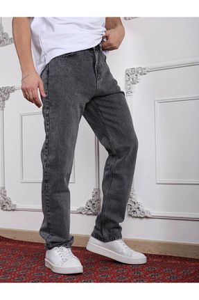 شلوار جین طوسی مردانه پاچه پهن Twear - کد 925588775