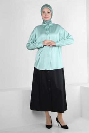 بلوز حجاب سبز زنانه جرسی Alvina - کد 802008404