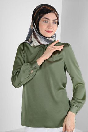 بلوز حجاب سبز زنانه رگولار Alvina - کد 805318661