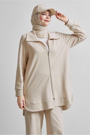 ست گرمکن حجاب بژ زنانه رگولار Alvina - کد 925913087