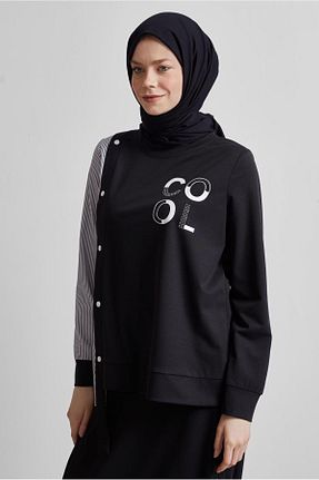 ست گرمکن حجاب مشکی زنانه رگولار Alvina - کد 925913251