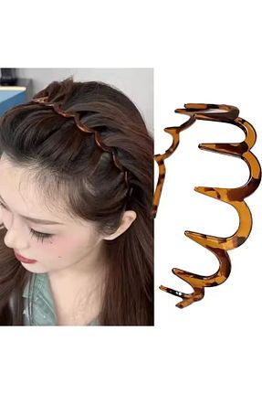 تاج قهوه ای زنانه پلاستیک REBORN DESIGN - کد 924101522