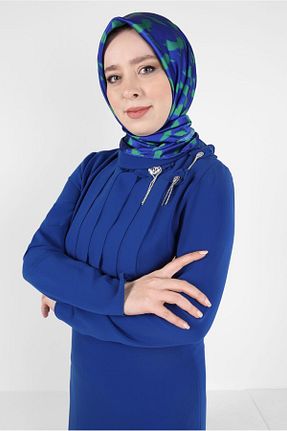 روسری سرمه ای پلی استر Alvina - کد 817382638