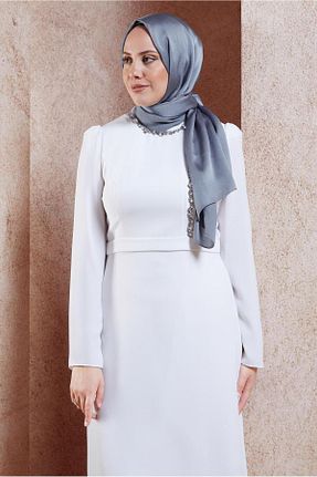 شال طوسی زنانه پلی استر Alvina - کد 871312325