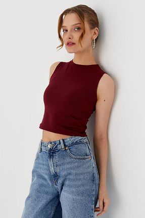بلوز زرشکی زنانه رگولار Shopping Shop - کد 925651598