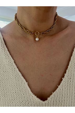 چوکر زرد Hoop jewelery - کد 925649322