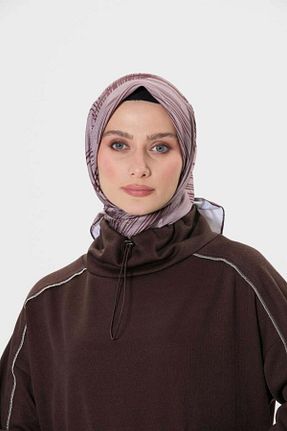 روسری قهوه ای پلی استر Setrms - کد 925659123