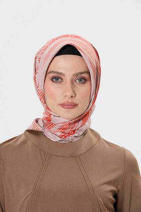 روسری نارنجی پلی استر Setrms - کد 925657722
